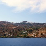 Патмос. Вид с моря на главный монастырь острова