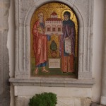 Патмос. Мозаика на стене монастыря Апостола Иоанна